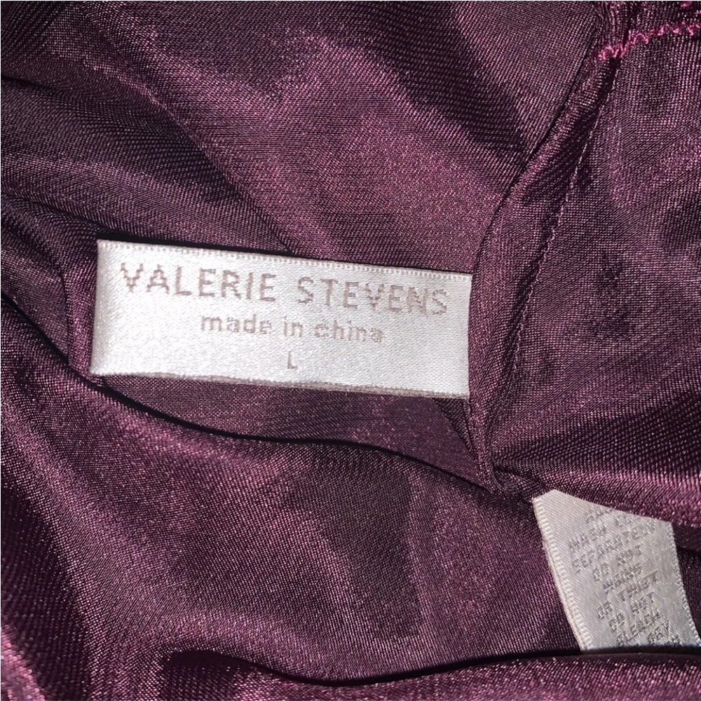 Vtg Valerie Stevens Purple/Pink Slip Dress Size Large Lace Trim 100% Polyester - Picture 4 of 4